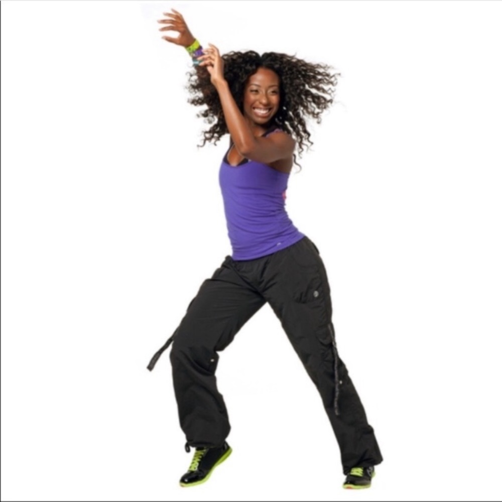 Zumba Feelin It Black Cargo Pants Sz XXL